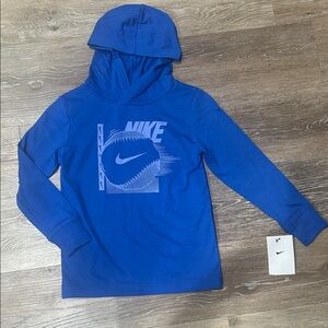 NEW Nike Kids Royal Blue Graphic Hoodie